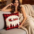 thumbnail image 5 of Christmas Pillow Covers 18x18 Inches Festive Throw Pillow Case Seasonal Winter Holiday Cushion Cover Soft Indoor Home Decor For Sofa Bedroom, 5 of 7