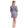 thumbnail image 7 of Waffle Women's Robe with Complimentary Makeup Bag - Chic Thigh-Length Kimono Bathrobe for Bridal Bliss, 7 of 7