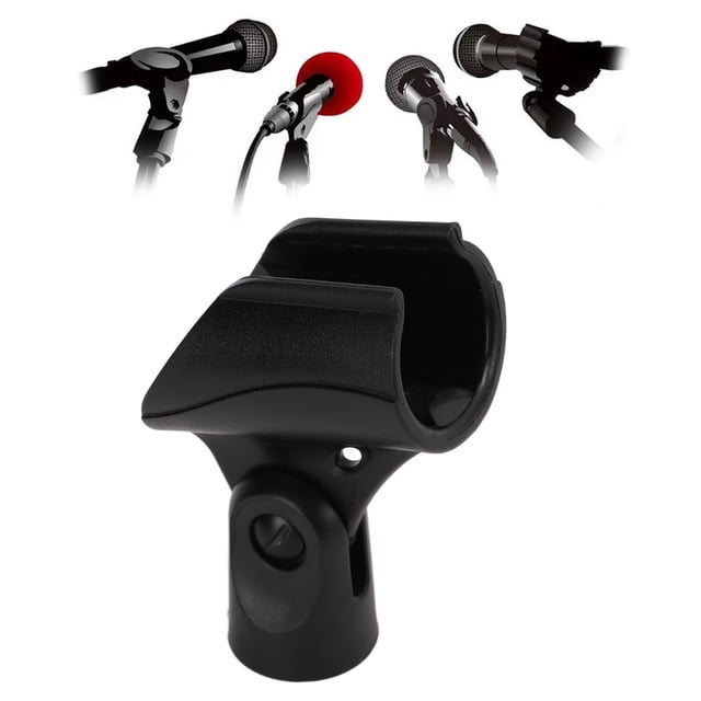Suministros de Clip de Micrófono JD-12 Plasticable Ajuste de Micrófono de Micrófono Con Adaptador para Soporte de Micrófono