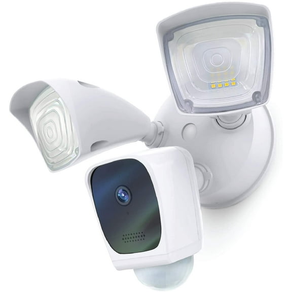 Home Zone Security Floodlight Camera – Smart 2.4 GHz Wireless 1080P Outdoor Security Flood Light Camera, No Subscription Required