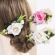thumbnail image 4 of KAKOWELY 2 peinetas florales para el pelo, peinetas para boda, tocado de novia, tocado para mujer, 4 of 5