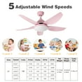 thumbnail image 4 of Infans 42" Kids Ceiling Fan w/LED Light 3 Color Temperature Remote Control Pink, 4 of 7