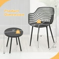 thumbnail image 4 of Ensemble Bistro de Patio 3 Pcs Table et Chaises Robustes Toutes Saisons Ensemble de 2 Noir, 4 of 10