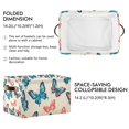 thumbnail image 2 of Yayeee Canvas Storage Basket with Handles for Shelves Fabric Bins Closet Organizer, Green Butterflies, 2 of 8