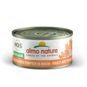 (24 Pack) Almo Nature HQS Natural Chicken with Pumpkin in broth Grain Free Wet Cat Food, 2.47 oz. Cans