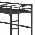thumbnail image 6 of CITYLE Twin Metal Loft Bed with Desk, Ladder, and Guardrails, Twin Loft Bed for Kids, Teens, Adults | Sturdy and Durable | Space-Saving Design | No Box Spring Needed | Black, 6 of 8
