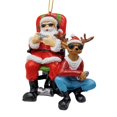 thumbnail image 1 of Papá Noel Jugador En Silla De Juego Con Reno Jugando Videojuego Adorno Para Árbol De Navidad, 1 of 5
