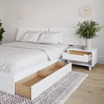 thumbnail image 4 of Nexera Oslo Ensemble de Chambre à Coucher de Rangement Réversible 3 Pcs, Blanc, Grand Lit, 4 of 6