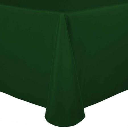 

Ultimate Textile (3 Pack) 120 x 120-Inch Square Polyester Linen Tablecloth with Rounded Corners - for Wedding Restaurant or Banquet use Hunter Green