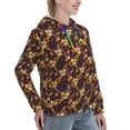 thumbnail image 6 of Daiia Sunflowers with Skull and Hand Pattern Women's Fashion Hoodies & Sweatshirts with Kangaroo Pocket Hooded Sweatshirt with Eye-catching Drawstrings-X-Large, 6 of 7