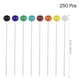thumbnail image 5 of OUNONA 250 unids Pasadores de Cabeza de Cristal Multicolor Pin de Costura para DIY Artesanía de Costura 4mm Cabeza y 34mm Pin, 5 of 8