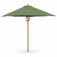 thumbnail image 1 of Jeco 9' Wood Market Patio Polyester Umbrella in Green, 1 of 2