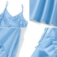thumbnail image 4 of CHOK Womens Ruffle Maxi Bodycon Dresses Y2k Fairy Spaghetti Strap Layered Long Dress Slit Club Party, 4 of 6