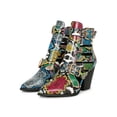 thumbnail image 5 of Caged Cutout Buckle Pointed Toe Ankle Bootie 19872, 5 of 11