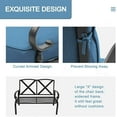 thumbnail image 4 of SOLAURA 7-Piece Patio Furniture Outdoor Metal Conversation Set (2 Spring Chairs, 2 Patio Chairs, Loveseat with Coffee Table and Side Table) - Peacock Blue, 4 of 7