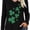 26193 Black, variant on Beopjesk Womens Long Sleeve V Neck T-Shirts St Patrick's Day Graphic Tees Tops