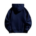 thumbnail image 3 of Oversized Sweatshirt For Men Full Zip Up Winter Cotton Solid Color Hoodies Heavyweight Hooded Jacket With Pocket, 3 of 8