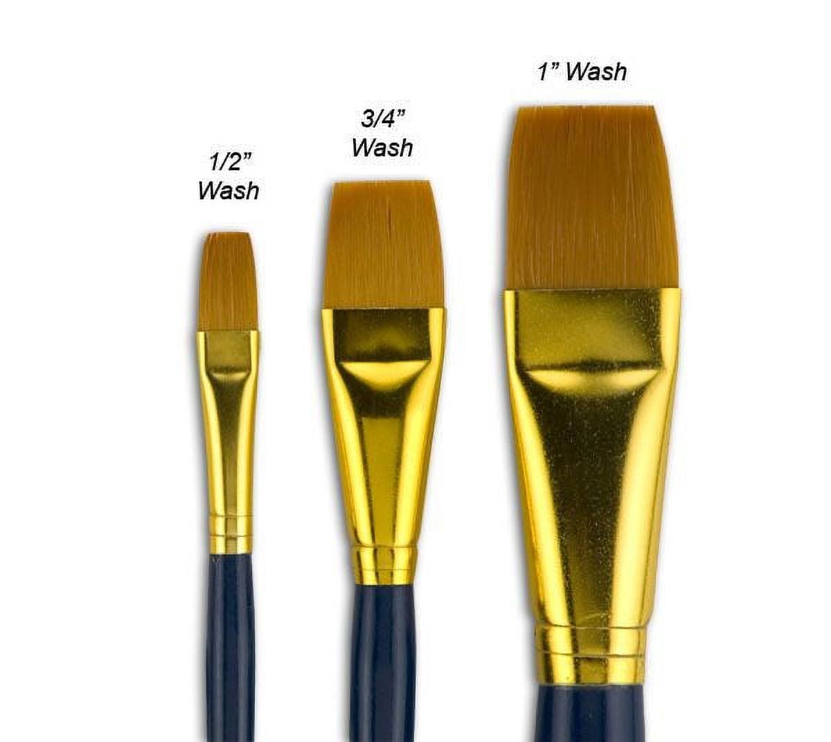 Creative Mark Fundamentals Paint Brush No. 17 Set of 3 - Short Handled For Decorative Arts, Watercolor, Acrylic, Oils, & More! - 12 Pack (36 Pcs)