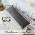 thumbnail image 4 of Yalamila Body Pillow with Pillowcase for Adults,Soft Long Bed Pillow,20x54in,Gray, 4 of 7