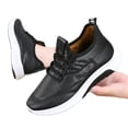 thumbnail image 5 of Women Waterproof Leather Winter Sneakers Elastic No Tie Lace Up Warm Fleece Lined Lightweight Cushion Walking Shoes, 5 of 7
