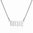 thumbnail image 1 of Stainless Steel Angel Number Necklace 111 222 333 444 555 666 777 888 999 For Women Men Lucky Number Chain Necklaces Jewelry, 1 of 5