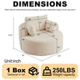 thumbnail image 2 of Leumius Corduroy Sponge Single Sofa,Fluffy Modern Sleeper Chair for Living Room, Bedroom, Lounge and Projection Room No Assembly Required Beige, 2 of 9