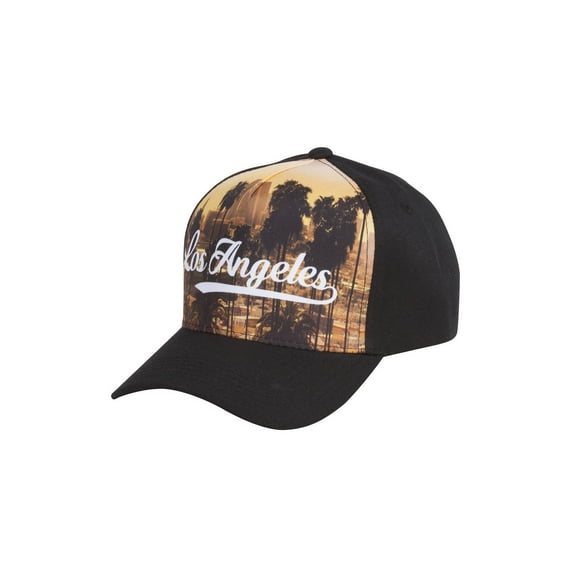 Los Angeles City Sublimation Adjustable Hat - Black