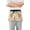 Cute Bear with Sweet and Dessert, variant on Monkey Faces Flowers Dots Server Apron with 3 Pockets Waterproof Waitress Waist Short Apron for Man Woman 12 Inches