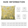 thumbnail image 6 of ARISTURING Flower Decorative Throw Pillow Cover Yellow Poppy Flower Leaf Print Pillow Case Square Cushion Cover for Home Sofa Bedroom 2pcs, 6 of 6