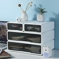 thumbnail image 3 of xinxixnxx 1/2/3 White Space-saving Desk Storage Box - Multi-layer For Efficient Storage Stylish Organized Durable white S 1 1 Pc, 3 of 6