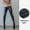 Black, variant on Turilly Ladies'imitation Leather Pants Lace-up Buttocks and Slim Nine-minute Pants