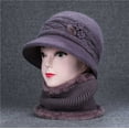 thumbnail image 4 of Women's Bucket Hats Women'S Knitted Warm Basin Hat Padded Cotton Hat Plush Hat + Scarf Two Piece Set Women's Accessories Bucket Hats, 4 of 5