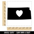 thumbnail image 2 of Kansas State with Heart Square Rubber Stamp Stamping Scrapbooking Crafting - Medium 1.75in, 2 of 7