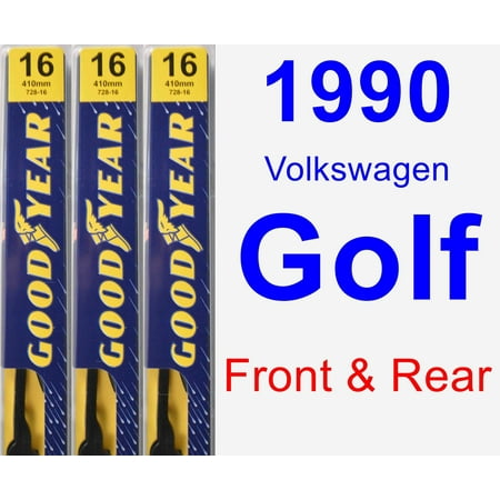 - 1990 Volkswagen Golf Wiper Blade Set/Kit (Front & Rear) (3 Blades) - Premium