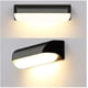 thumbnail image 2 of Aplique de pared LED moderno para exterior, 12 W, IP65, resistente al agua, de aluminio y acrílico, luz blanca cálida de 3000 K, 26 x 10 x 6 cm [Clase energética A+], 2 of 5