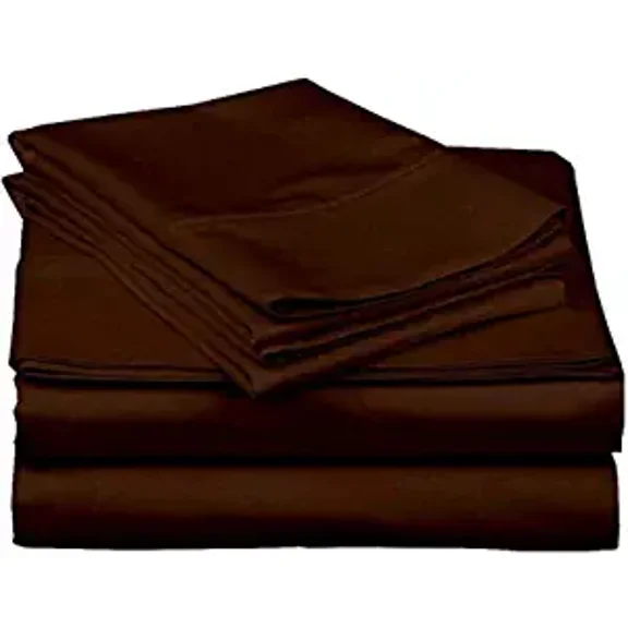 Sleeper Sofa Sleeper Sheet - 400 Thread Count 100% Cotton Sleeper Sofa Fitted Sheet Set Full Sofa Fitted Sheet Chocolate Solid Fit Up to 5" Inches Deep Pocket Sleeper Sofa Fitted Sheet Only