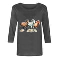 thumbnail image 4 of LiMoi Shirts for Women Vintage Women's 3/4 Sleeve Tops and Blouses Oversized Tops for Women Cotton Printed T Shirts for Women Loose Fit my order, 4 of 4