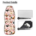 thumbnail image 5 of Yuyamidu Chicken Car Seat Cover Full Set for Front Seats Car Interior Accessories Set Pink Flowers Auto Interior Seat Covers Saddle Blanket, 5 of 7