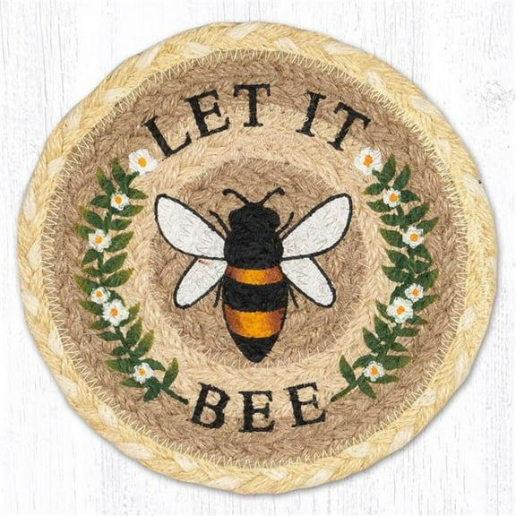 Earth Rug 79-880LB 7 x 7 in. LC-880 Let It Bee Round Large Coaster