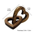 thumbnail image 3 of Avtoify Valentine's Day Gifts Savings Wooden Double Heart Valentine's Day Ornament with Wooden Double Heart Ring Buckle Decorative Heart Shaped Chain, 3 of 5