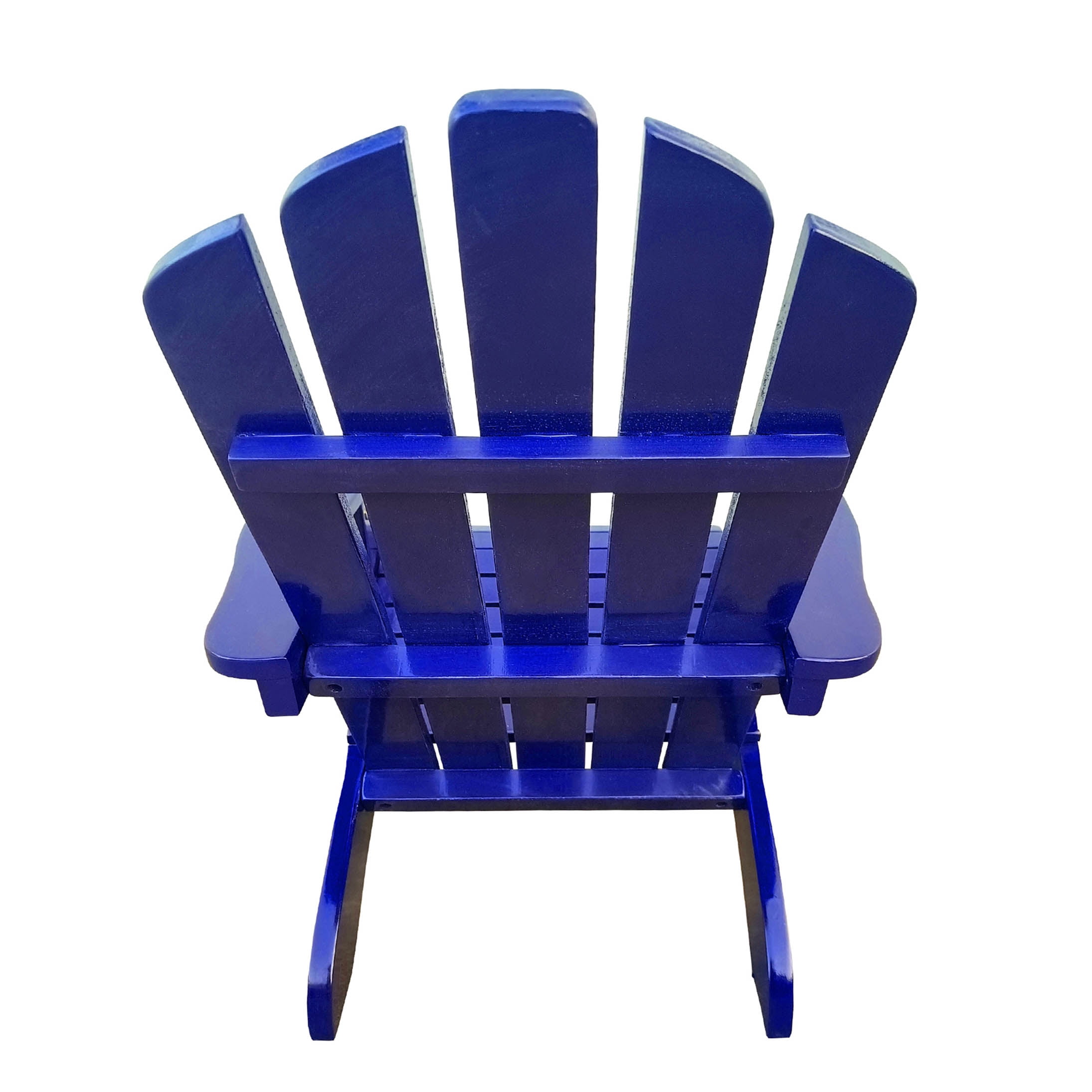 COSMOS Blue Solid Wood Adirondack Chair for Relaxing Outdoor & Indoor Seating, Wide Armrests and Sloping Seat Design