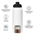 thumbnail image 4 of Walsport 34 oz Travel Mug with Leak-proof Lid,Stainless Steel Insulated Coffee Tumbler, Keeps Hot or Cold,Fits in Car Cup Holder,White, 4 of 10