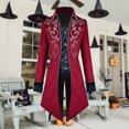 thumbnail image 1 of Disfraz Premium Chaqueta gótica punk para hombre, disfraces medievales renacentistas de Halloween, vampiro y caballero Ygjytge Rojo T XXL para Hombre, 1 of 8