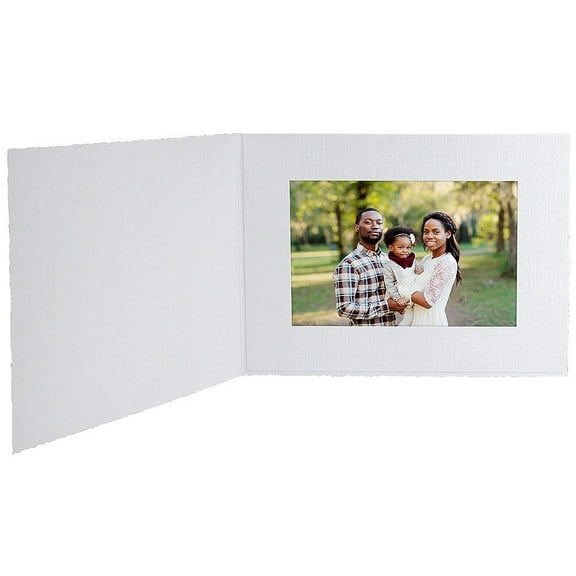 (25 pack) White Cardboard Photomount Folder 7x5 Frame w plain border  sold in 25s  - 5x7