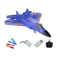 thumbnail image 1 of Avión RC Avión de control remoto Regalo de cumpleaños con luz con estabilizador giroscópico de juguete Adultos Niños Niñas Niños Principiantes Azul, 1 of 10