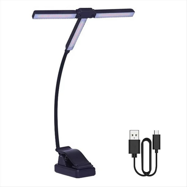 Lámpara de Lectura LED de Cabezales con Clip, 4 Modos de Color, Ideal para Dormitorio y Mesa, Luz Ajustable.