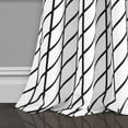 thumbnail image 3 of Lush Decor Feather Arrow Geo Room Darkening 95" x 52" Geometric White 100% Polyester Metal Grommets Pair Window Panel, 3 of 5