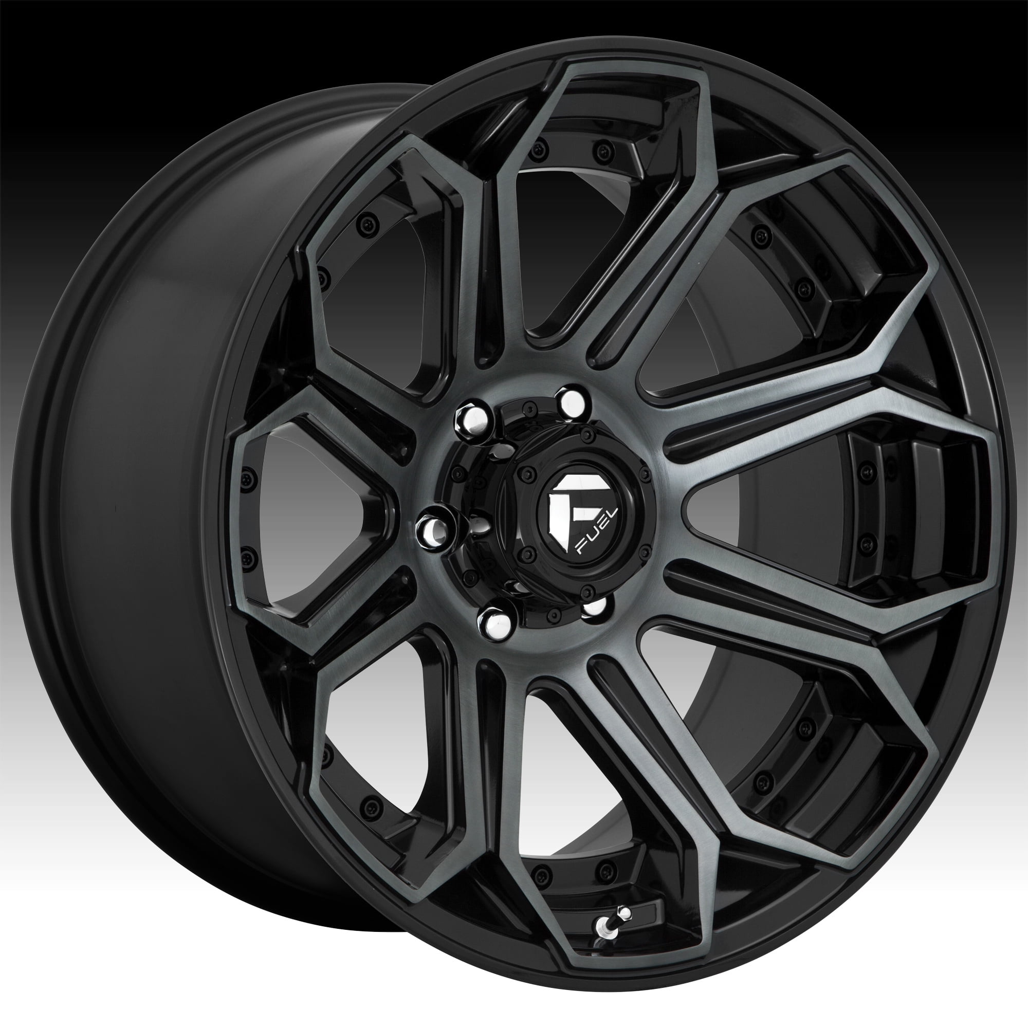 Fuel D704 Siege Gloss Black Machined DDT 18x9 6x5.5 1mm (D70418908450