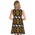 thumbnail image 2 of Bixox traditional Elephant Print Women's Sleeveless A-Line Dress with Pockets, Casual Knee-Length Tank Dress for Summer-Large, 2 of 7