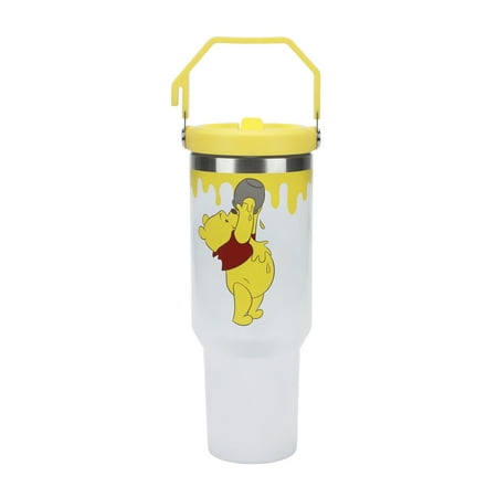 Winnie The Pooh Honey Drip 40 Oz White Stainless Steel Water Bottle